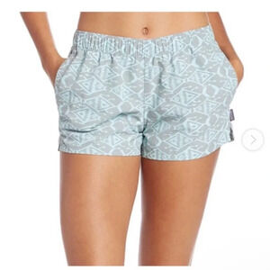 Patagonia Light Blue Patterned Women Shorts